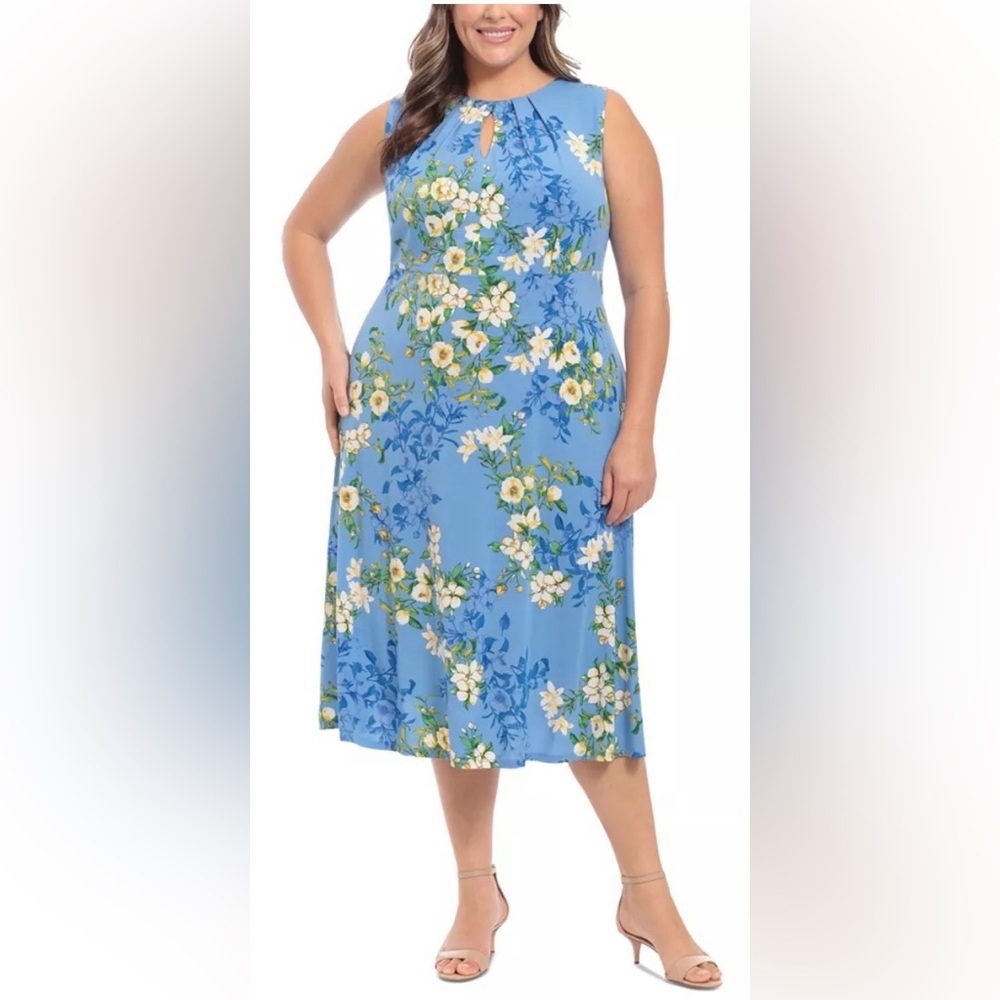 WOMEN’s London Times Floral-Print Jersey Midi Dress (0008-0009, 0370)